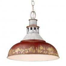  0865-L AGV-RED - Kinsley Large Pendant in Aged Galvanized Steel